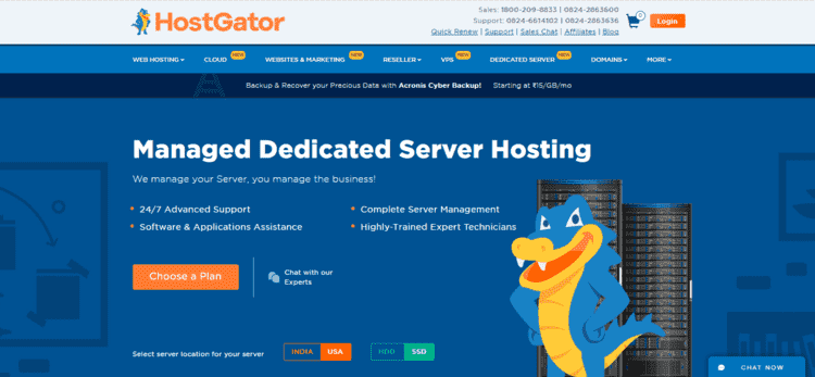 hostgator most inexpensive dedicated server hosting